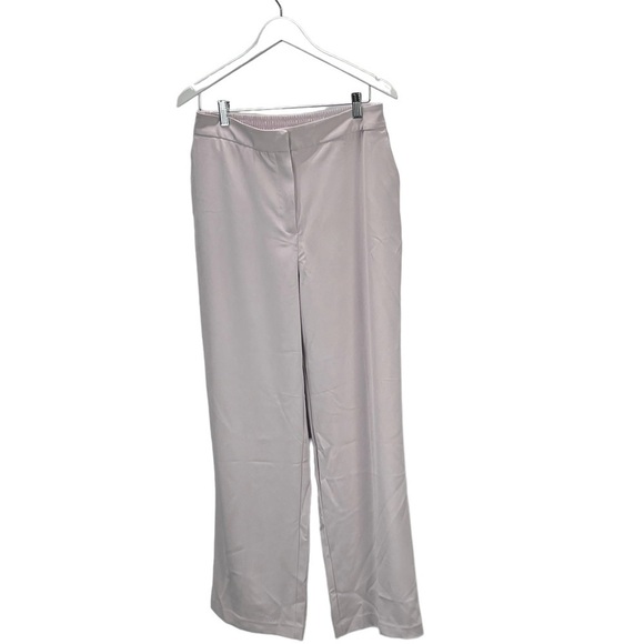 Rachel Zoe Neutral High Rise Wide Leg Trousers Size 8 Career Neutral - Picture 1 of 7